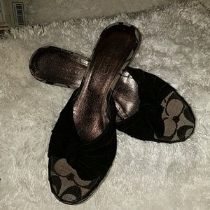 Coach slip on heels